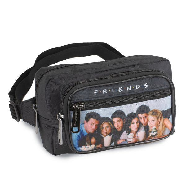 Buckle-Down Fanny Pack - FRIENDS Vivid 6-Character Milk Shake Pose Black White Multi Color