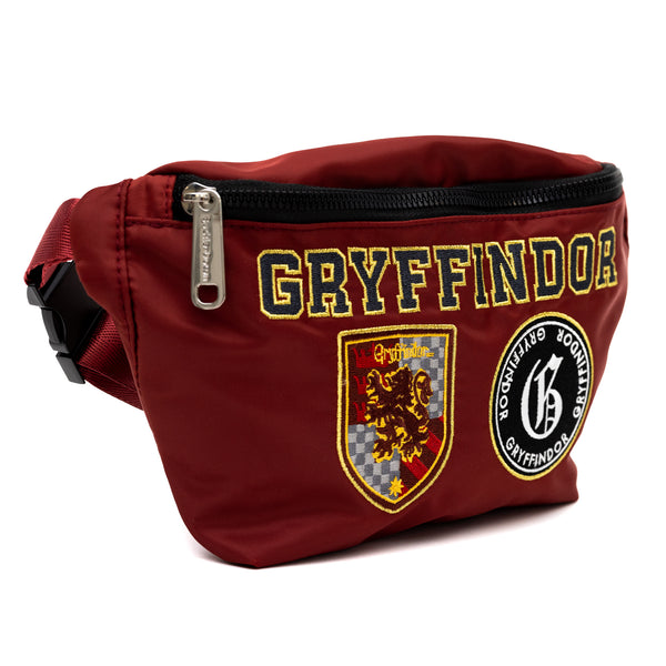 Buckle-Down Fanny Pack - Harry Potter GRYFFINDOR Patches Embroidered Burgundy