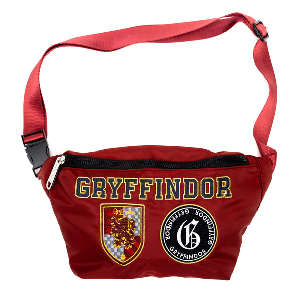 Buckle-Down Fanny Pack - Harry Potter GRYFFINDOR Patches Embroidered Burgundy