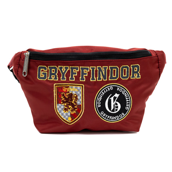 Buckle-Down Fanny Pack - Harry Potter GRYFFINDOR Patches Embroidered Burgundy
