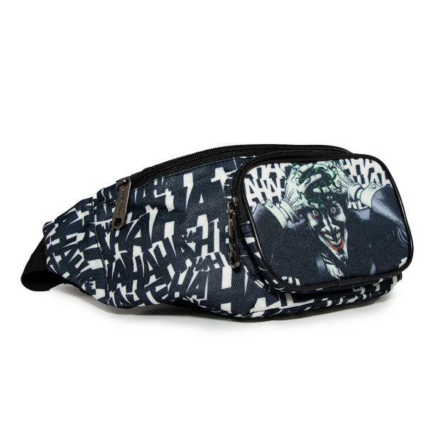 Buckle-Down Fanny Pack - Joker The Killing Joke Holding Head Pose HAHAHA White Black