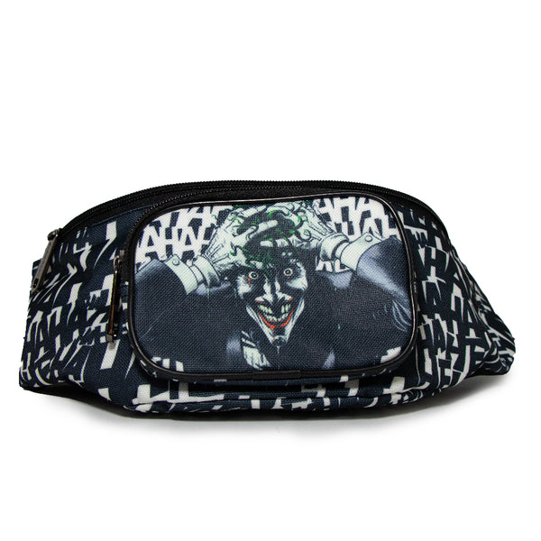 Buckle-Down Fanny Pack - Joker The Killing Joke Holding Head Pose HAHAHA White Black