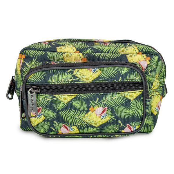 Buckle-Down Fanny Pack - Primitive SpongeBob Pose Palm Leaves Black Green