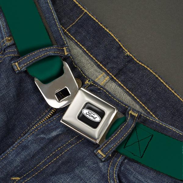Buckle-Down Ford Emblem Seatbelt Belt - Hunter Webbing