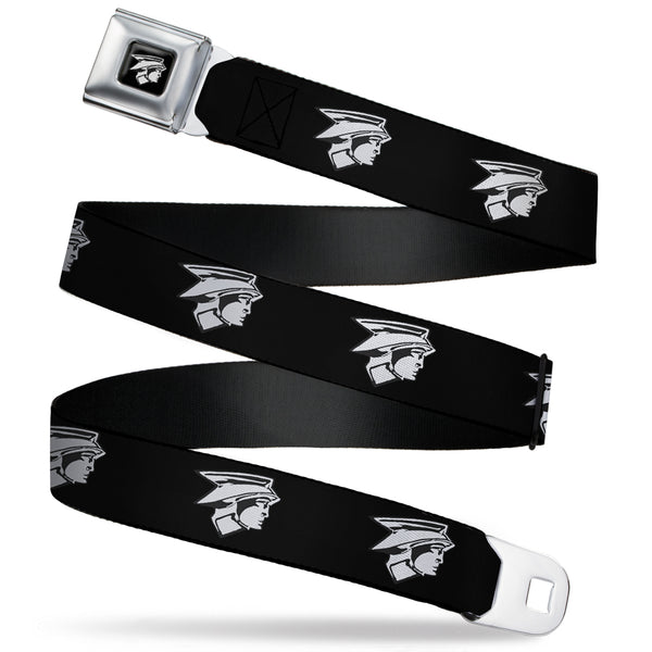 Buckle-Down Ford Mercury Head Emblem Full Color Black White Seatbelt Belt - Ford Mercury Head Emblem Black/White Webbing