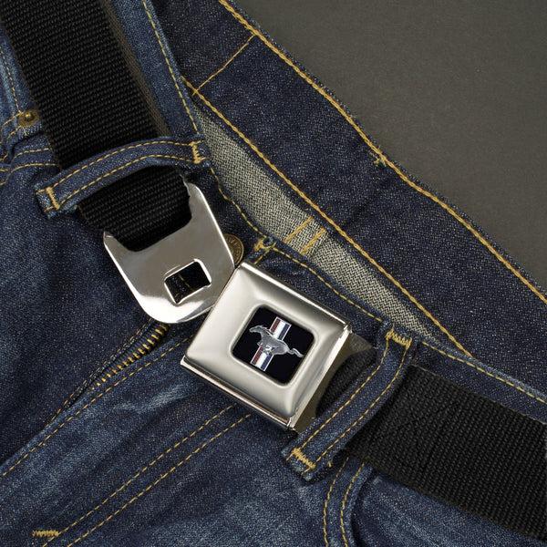 Buckle-Down Ford Mustang - Seatbelt Belt - Black Webbing