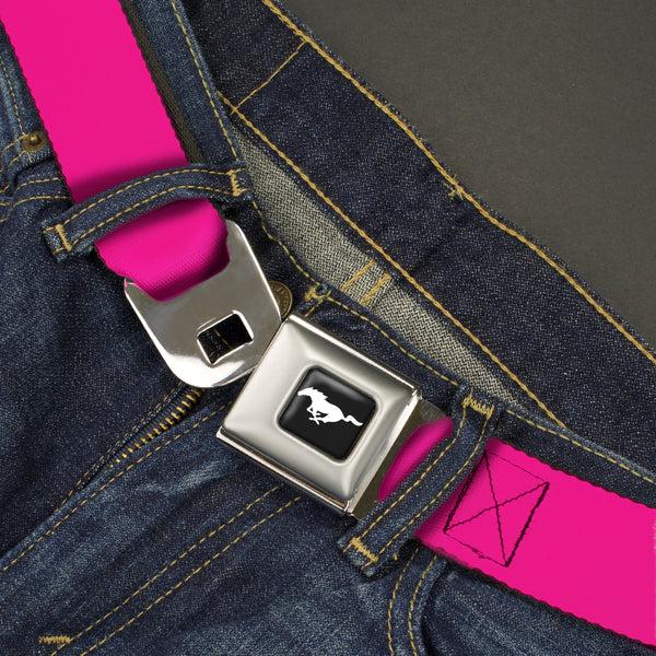 Buckle-Down Ford Mustang Seatbelt Belt - Fuchsia Webbing
