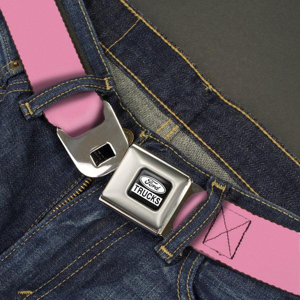 Buckle-Down Ford Trucks Seatbelt Belt - Baby Pink Webbing