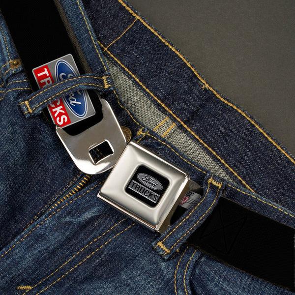 Buckle-Down Ford Trucks Seatbelt Belt - Ford Trucks Logo REPEAT Webbing