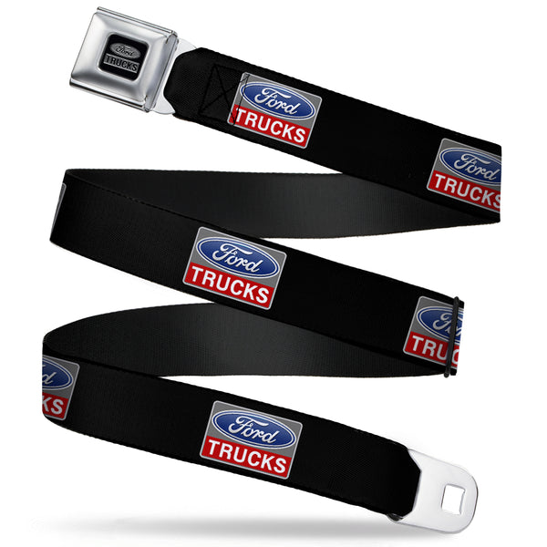 Buckle-Down Ford Trucks Seatbelt Belt - Ford Trucks Logo REPEAT Webbing