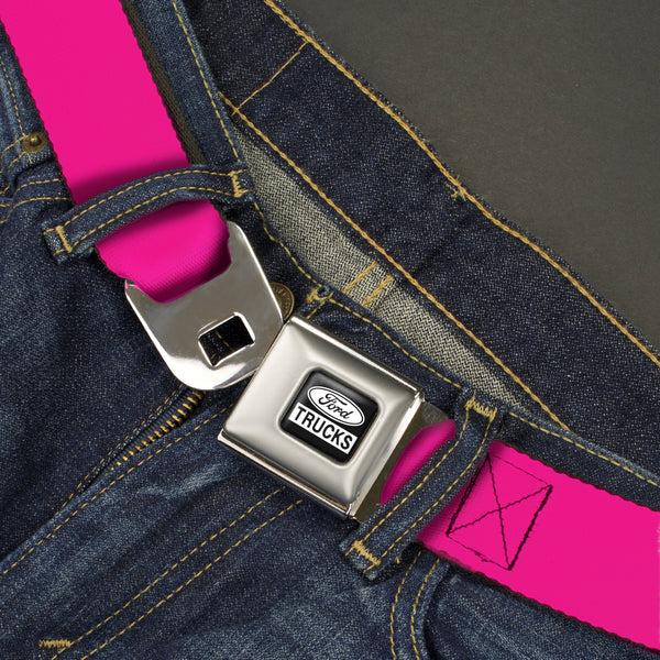 Buckle-Down Ford Trucks Seatbelt Belt - Fuchsia Webbing