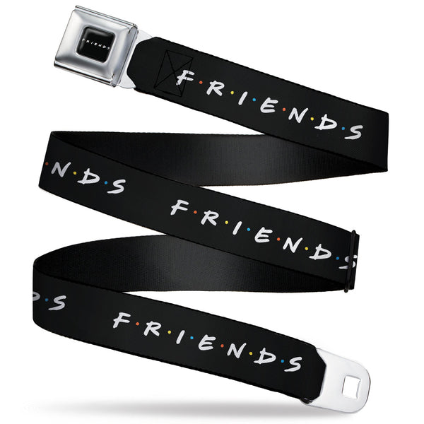 Buckle-Down FRIENDS Logo Full Color Black/White/Multi Color Seatbelt Belt - FRIENDS Logo Black/White/Multi Color Webbing Buckle-Down FRIENDS Logo Full Color Black/White/Multi Color Seatbelt Belt - FRIENDS Logo Black/White/Multi Color Webbing