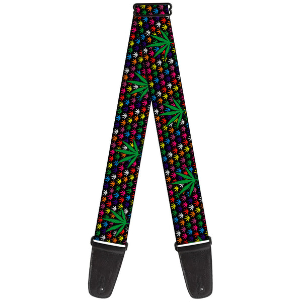 Buckle-Down Guitar Strap - Marijuana Garden Black/Multi Color