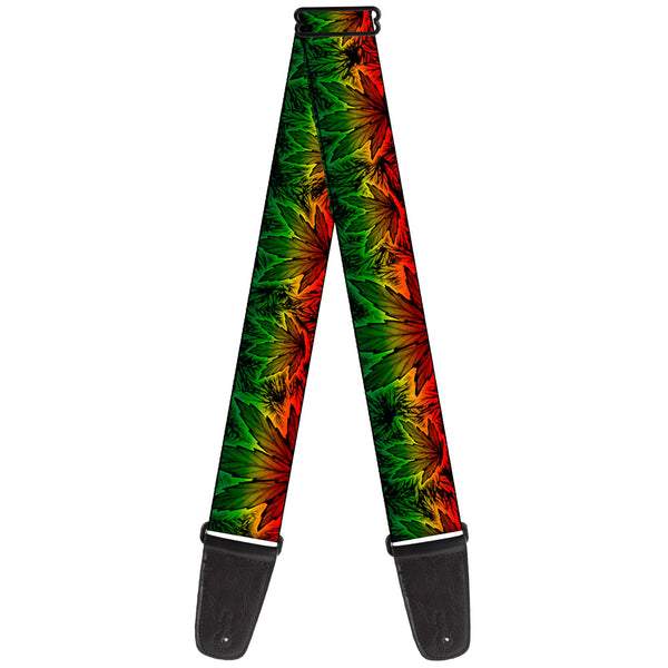 Buckle-Down Guitar Strap - Marijuana Haze Rasta/Rasta