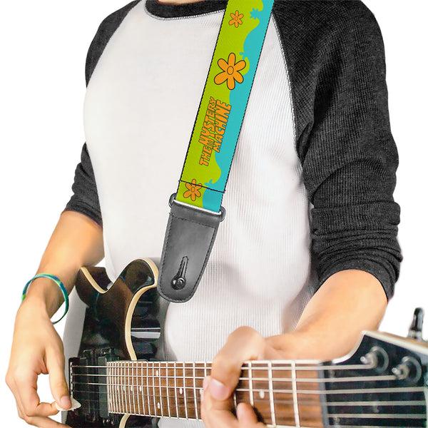 Buckle-Down Guitar Strap - Scooby Doo THE MYSTERY MACHINE Paint Job Green/Aqua/Orange
