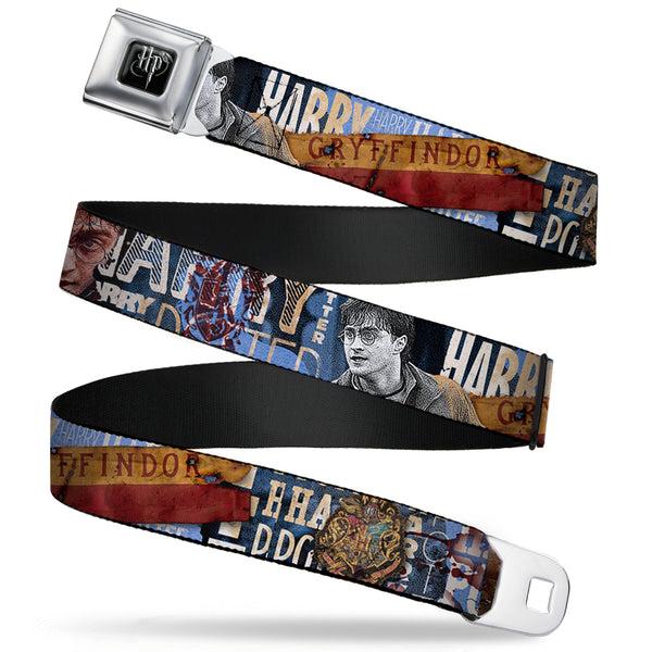 Buckle-Down Harry Potter Logo Full Color Black/White Seatbelt Belt - Harry Potter Poses HARRY POTTER GRYFFINDOR Webbing