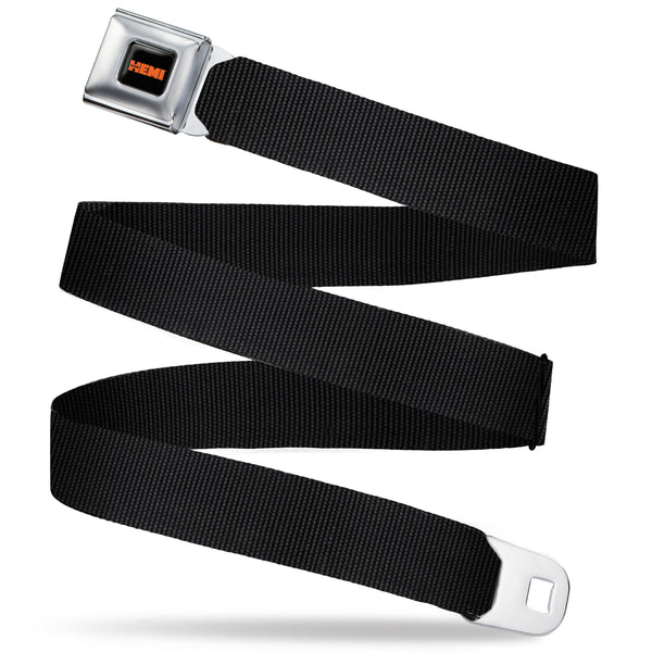 Buckle-Down HEMI 426 Logo Full Color Black/Orange - Seatbelt Belt - Black Webbing