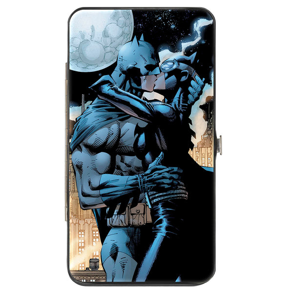 Buckle-Down Hinged Wallet - Batman Catwoman Kissing Hush Pose + Moon