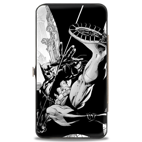 Buckle-Down Hinged Wallet - Batman Jim Lee Hush Chain And Grappling Hook Pencils White/Black