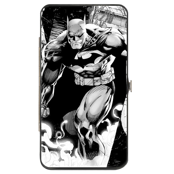 Buckle-Down Hinged Wallet - Batman Jim Lee Hush Chain and Grappling Hook Pencils White/Black