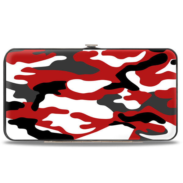 Buckle-Down Hinged Wallet - Camo Red Black Gray White