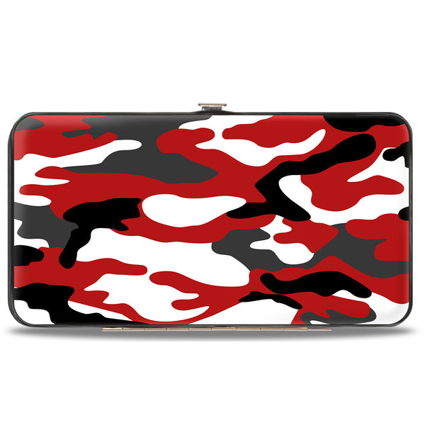 Buckle-Down Hinged Wallet - Camo Red Black Gray White