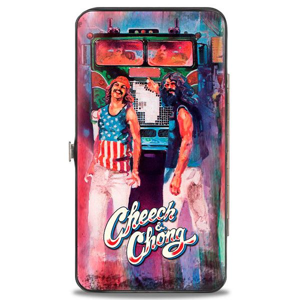 Buckle-Down Hinged Wallet - Cheech & Chong Standing Truck Poses Watercolor