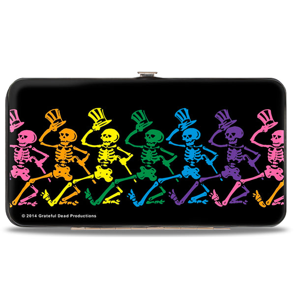 Buckle-Down Hinged Wallet - Dancing Skeletons Black Multi Color