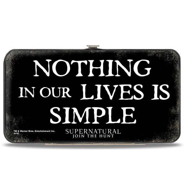 Buckle-Down Hinged Wallet - Dean Sam & Castiel Group + NOTHING IN OUR LIVES IS SIMPLE-SUPERNATURAL