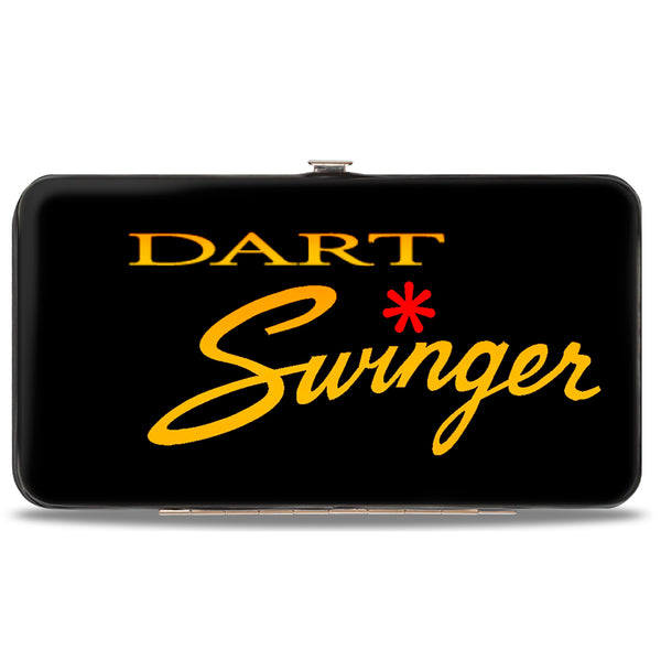 Buckle-Down Hinged Wallet - Dodge DART SWINGER Script Black Red Yellow-Fade