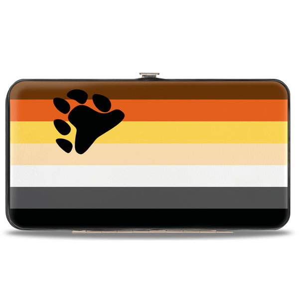 Buckle-Down Hinged Wallet - Flag Bear Pride2 Black Brown Orange Yellow Tan White Gray Black
