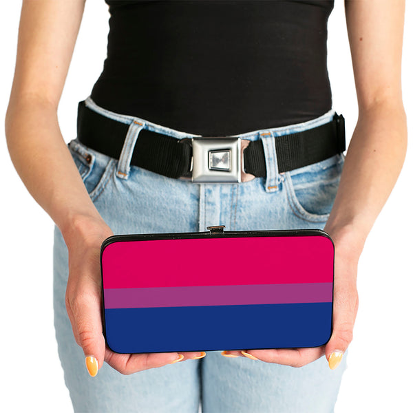 Buckle-Down Hinged Wallet - Flag Bisexual Pink Purple Blue