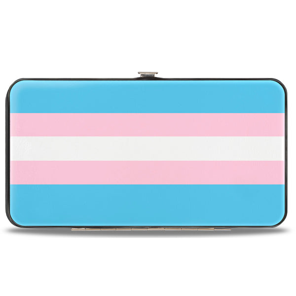 Buckle-Down Hinged Wallet - Flag Transgender Baby Blue Baby Pink White