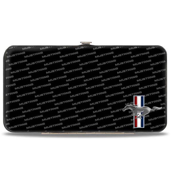Buckle-Down Hinged Wallet - Ford Mustang W Bars CORNER W Text