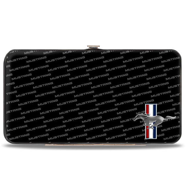 Buckle-Down Hinged Wallet - Ford Mustang w Bars CORNER w Text