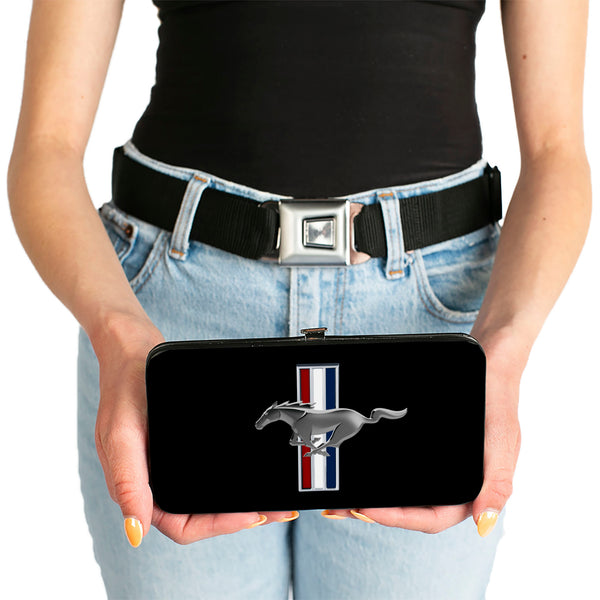 Buckle-Down Hinged Wallet - Ford Mustang W Bars Logo CENTERED