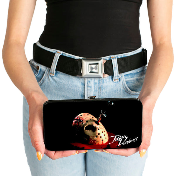 Buckle-Down Hinged Wallet - Friday The 13th The Final Chapter JASON VORHEES Mask Black Red White