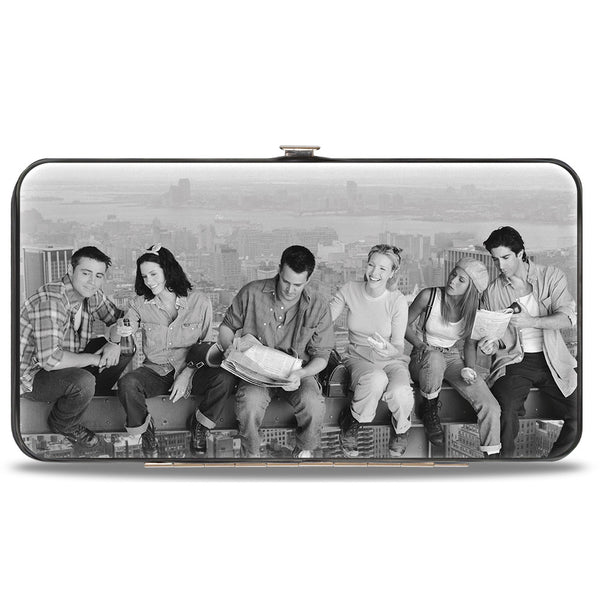 Buckle-Down Hinged Wallet - FRIENDS 6-Character Lunch On A Skyscraper + Logo Vivid Grays Black White Multi Color