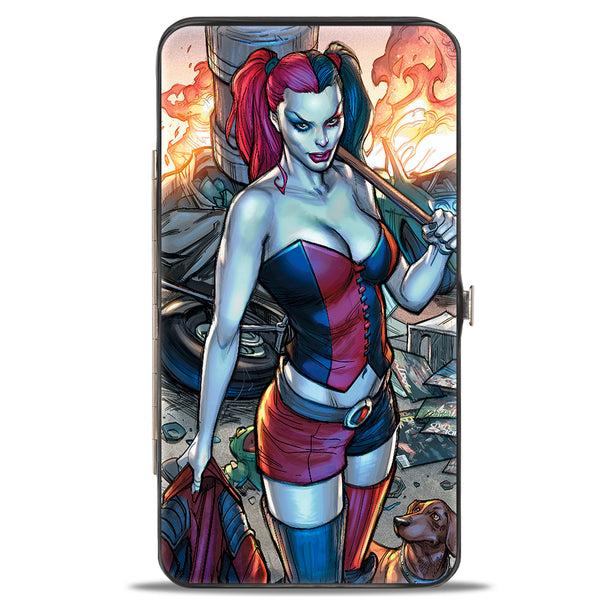Buckle-Down Hinged Wallet - Harley Quinn Hot in the City Pose + Battle Scene Blocks