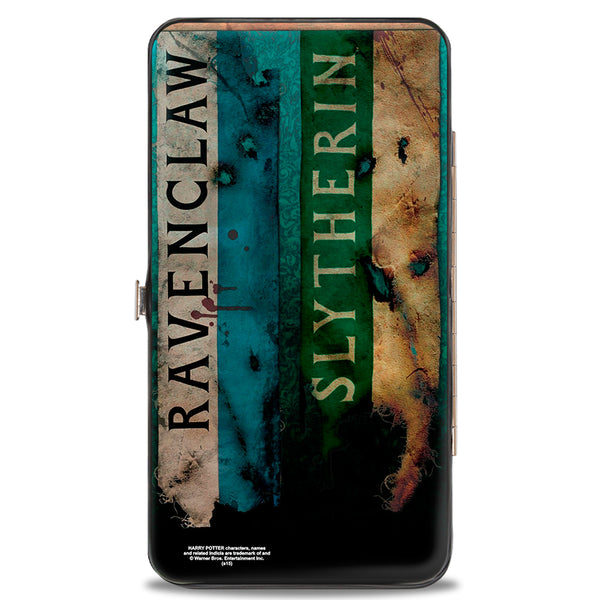 Buckle-Down Hinged Wallet - HARRY POTTER 4-Hogwarts House Banners