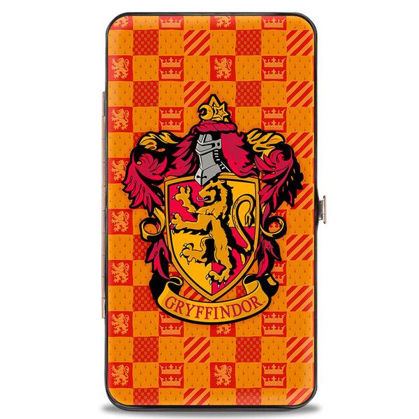 Buckle-Down Hinged Wallet - Harry Potter GRYFFINDOR Crest Heraldry Checkers Golds Reds