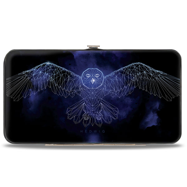 Buckle-Down Hinged Wallet - Harry Potter HEDWIG Wings Pose + HARRY POTTER Black Purples White