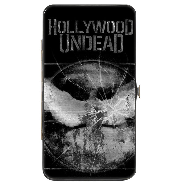 Buckle-Down Hinged Wallet - HOLLYWOOD UNDEAD Empire Shattered Dove Black Grays