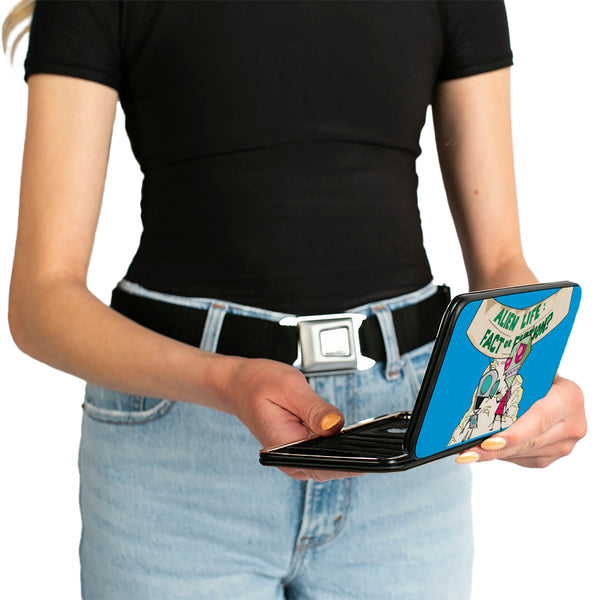 Buckle-Down Hinged Wallet - Invader Zim And GIR ALIEN LIFE Pose Blue + Zim With Aliens Pose Black