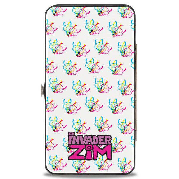 Buckle-Down Hinged Wallet - INVADER ZIM Rule The World Pose White/Multi Color