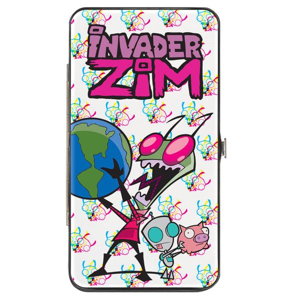 Buckle-Down Hinged Wallet - INVADER ZIM Rule the World Pose White/Multi Color