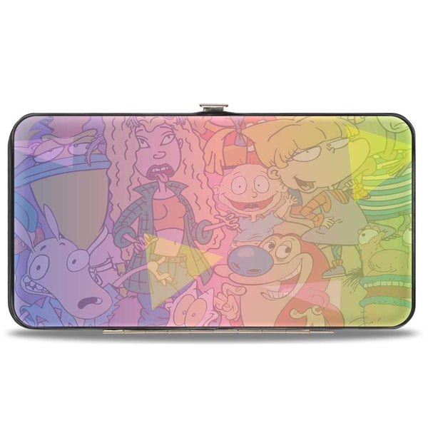 Buckle-Down Hinged Wallet - Nick 90's 24-Character Group Pose + CLOSE-UP Fade Multi Color