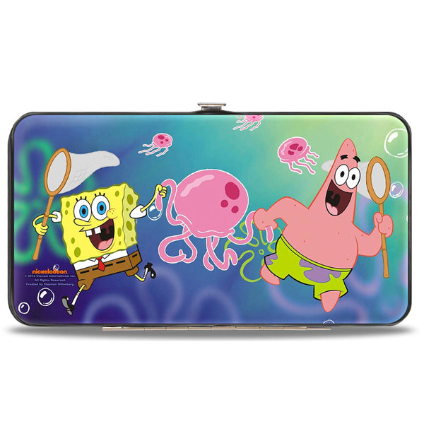 Buckle-Down Hinged Wallet - Patrick Starfish & SpongeBob Jellyfishing + Jellyfish Catch Pose