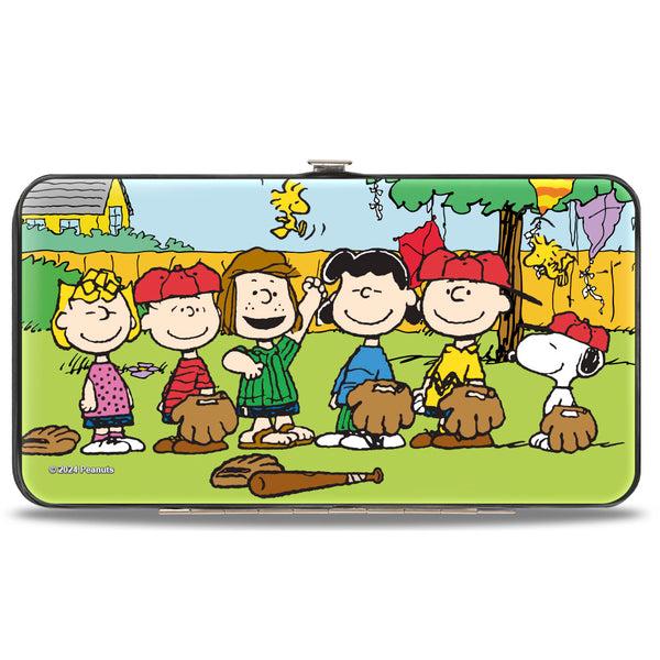 Buckle-Down Hinged Wallet - Peanuts Gang Backyard Baseball Group Pose