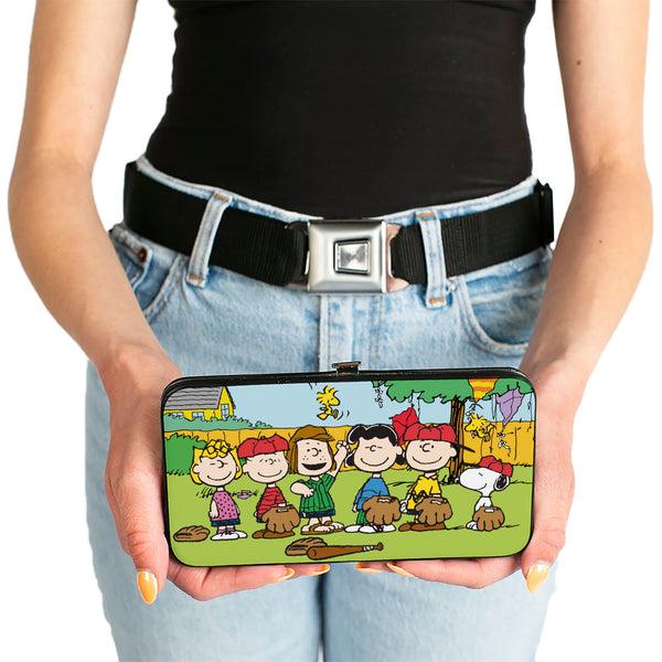 Buckle-Down Hinged Wallet - Peanuts Gang Backyard Baseball Group Pose